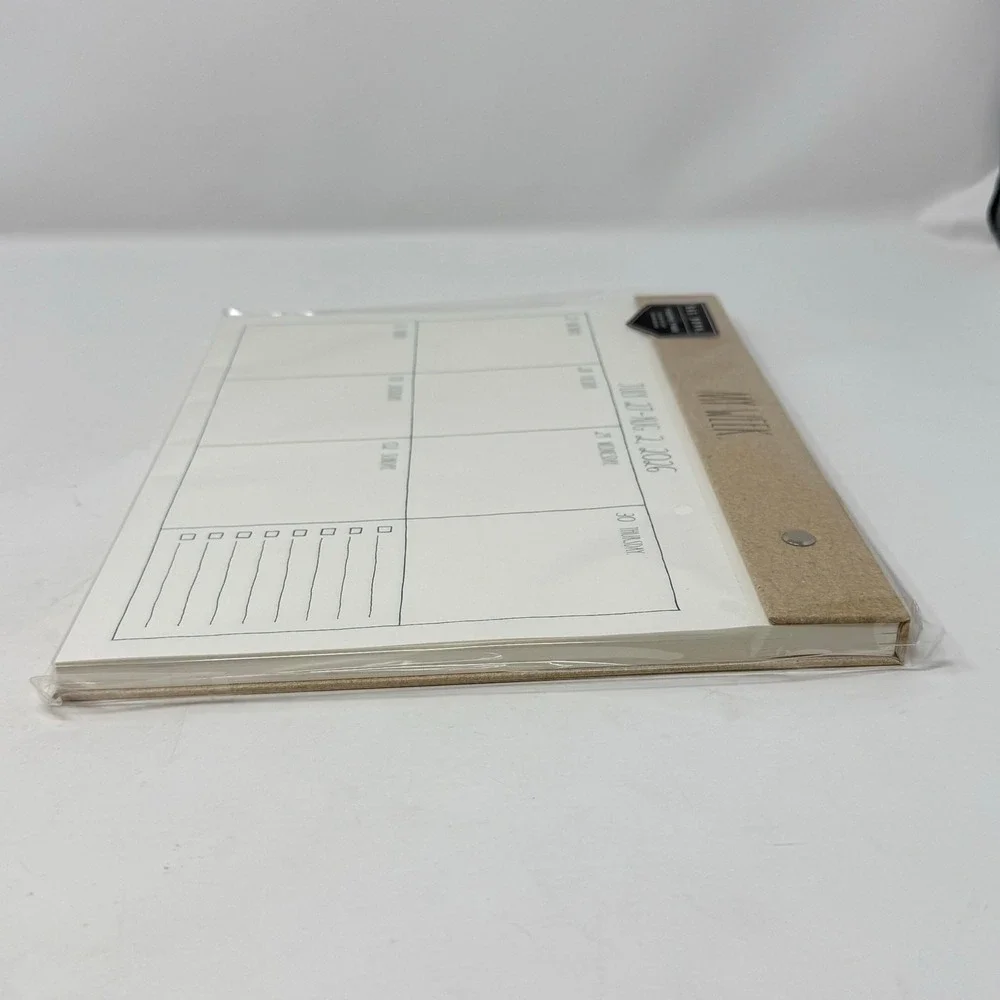 Rae Dunn My Week Weekly Planner 17 Month Aug 2026-Dec 2027 Desk Pad Kraft Paper